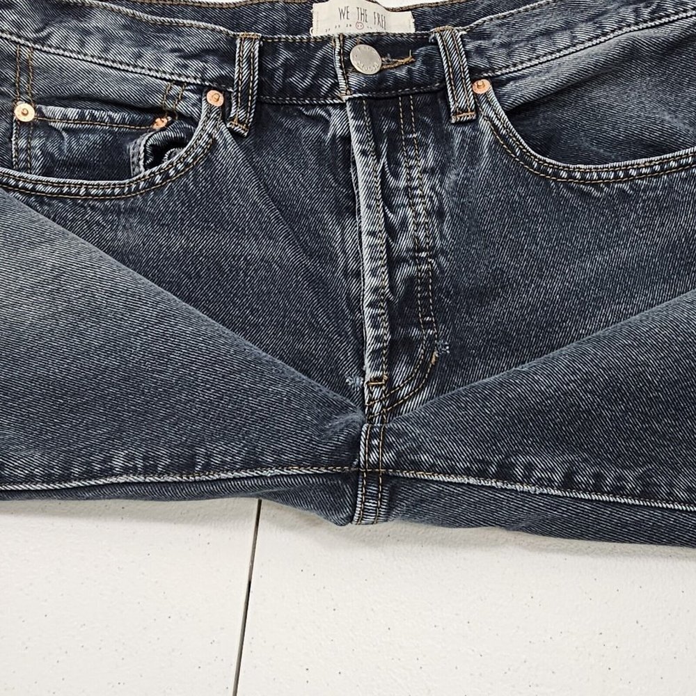 We The Free People Stella Jeans Womens 27 High Rise Boot Cut Button Fly Blue - Picture 8 of 13